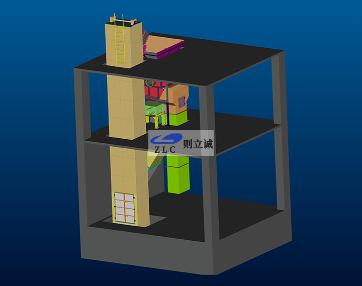 破碎系统3D设计图